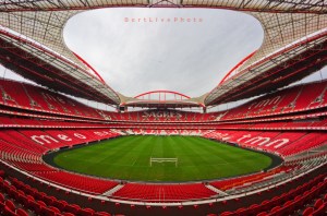 Escenario de la coronación. Estadio da Luz, Lisboa.