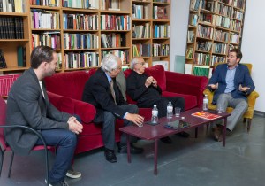 Borja Martínez, Raúl del Pozo, Víctor Márquez Reviriego y servidor.