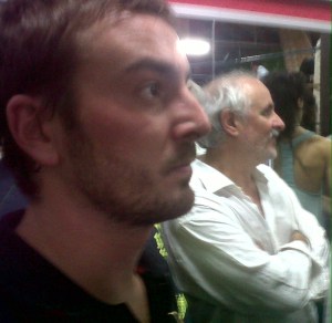 Con Iñaki, en el boxeo.