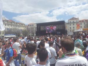 Madridismo. Lisboa, mayo de 2014, Praça da Figueira.