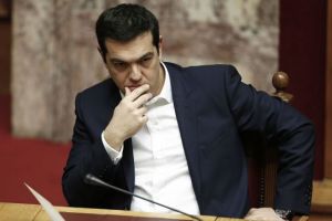 Tsipras pensando eslóganes.
