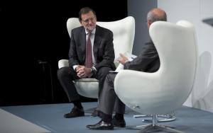 Rajoy frente a Rosell en el foro de EL MUNDO.